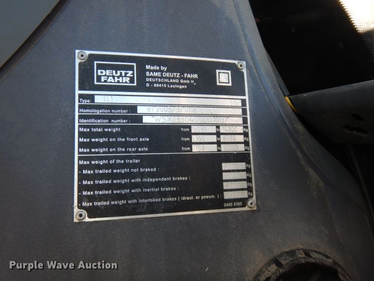 image for item GK9501 2010 Deutz Fahr Agrotron X710  MFWD tractor