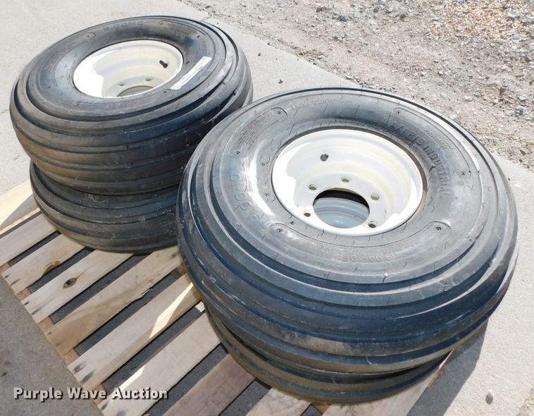 image for item GQ9898 (4) American Farmer 9.00-10 tires and wheels