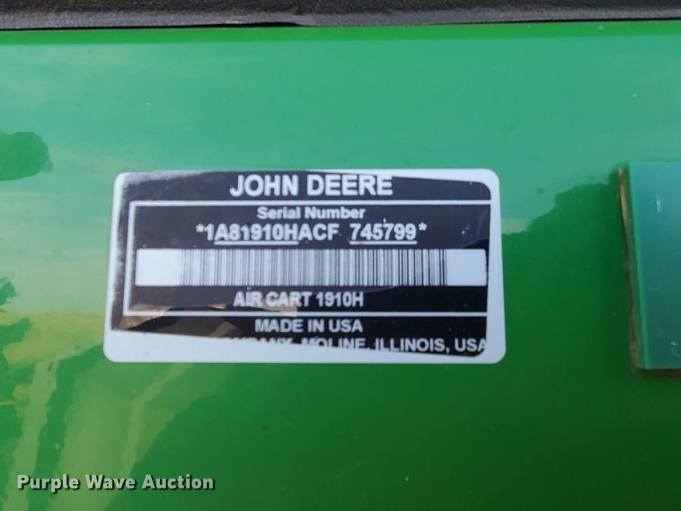 image for item HS9200 2012 John Deere 1890  no-till air seeder
