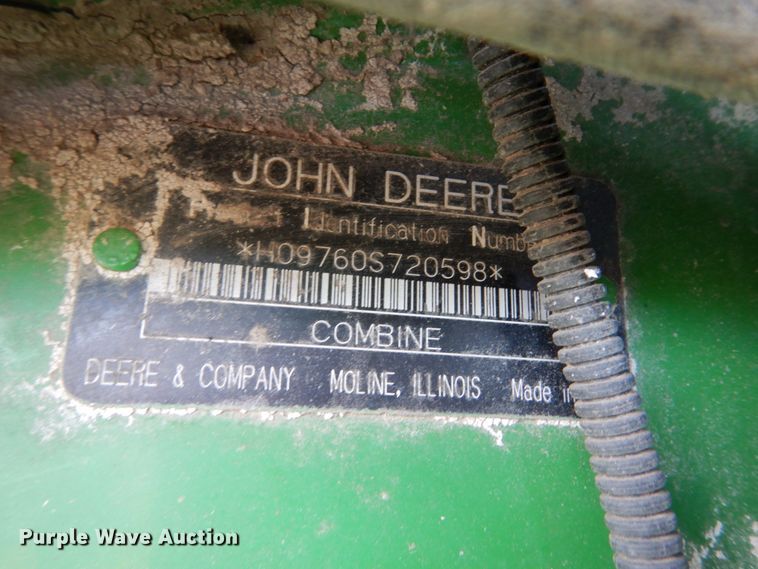 image for item HU9797 2007 John Deere 9760 STS  combine