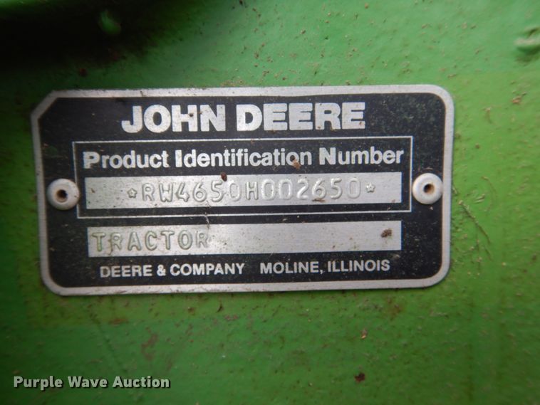 image for item HU9803 1983 John Deere 4650  tractor