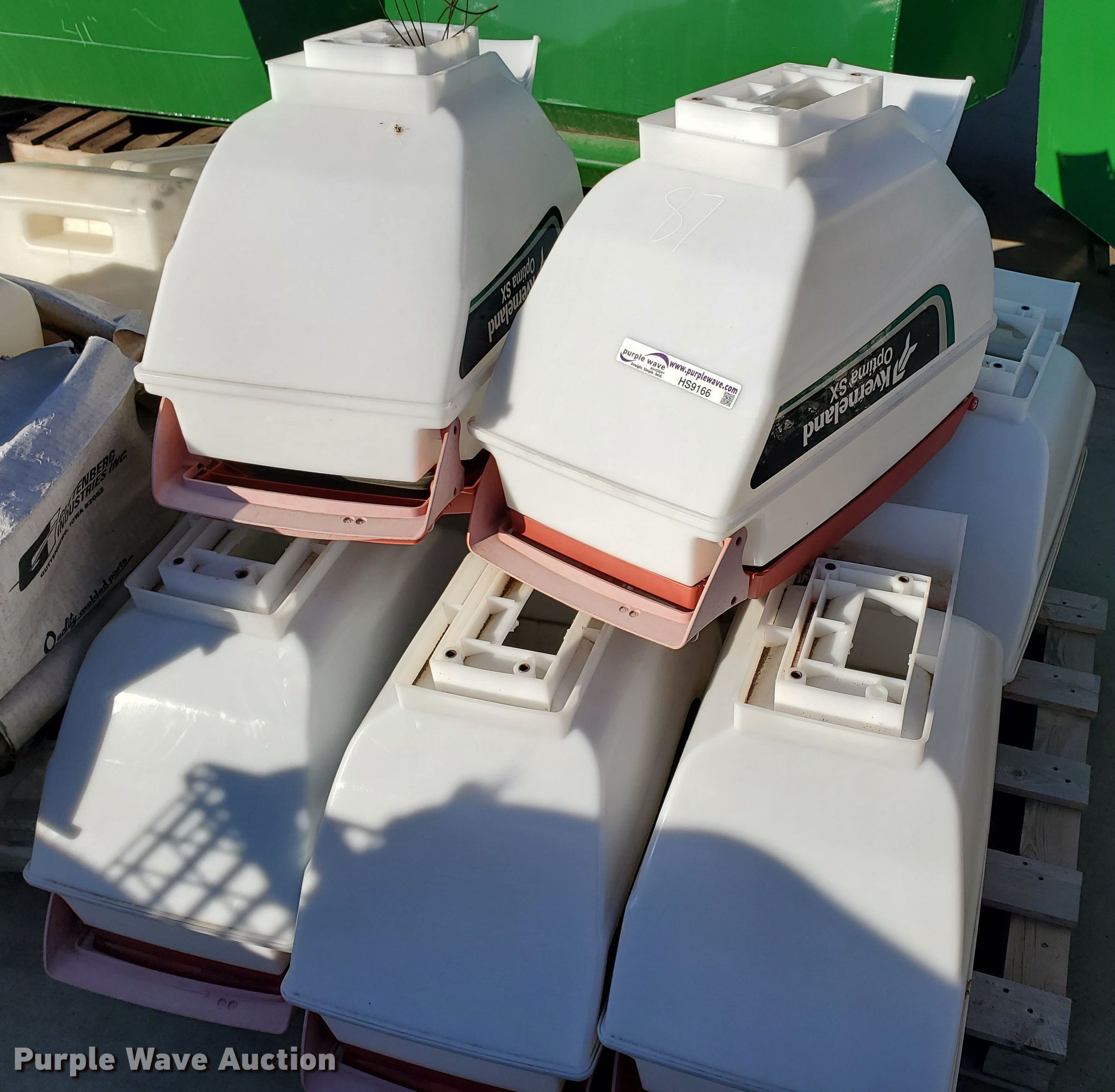 (8) Kverneland planter seed boxes in Assaria, KS Item HS9166 sold