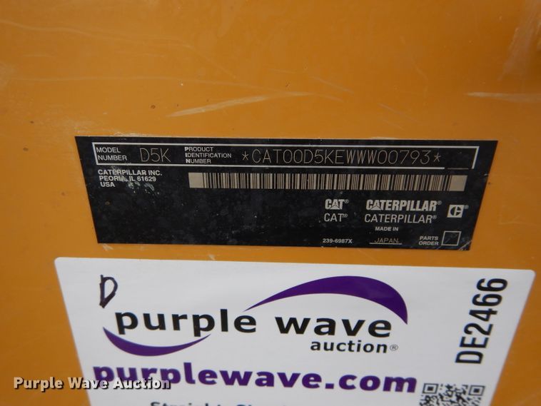image for item DE2466 2009 Caterpillar D5K XL  dozer
