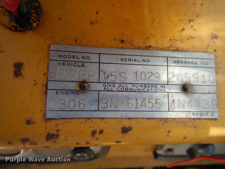 image for item DE2478 1978 Caterpillar 627B  conventional scraper