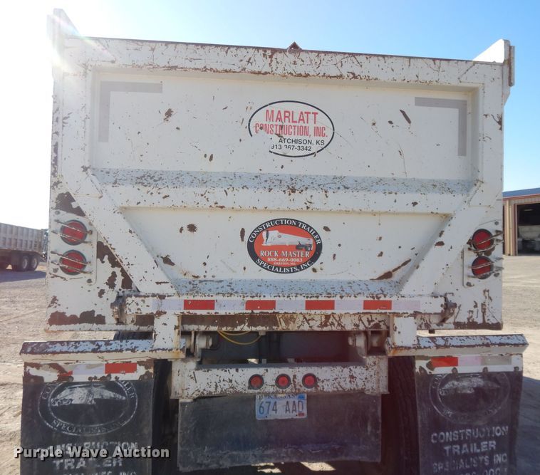 image for item DE2499 2008 CTS HRD-20QF end dump trailer