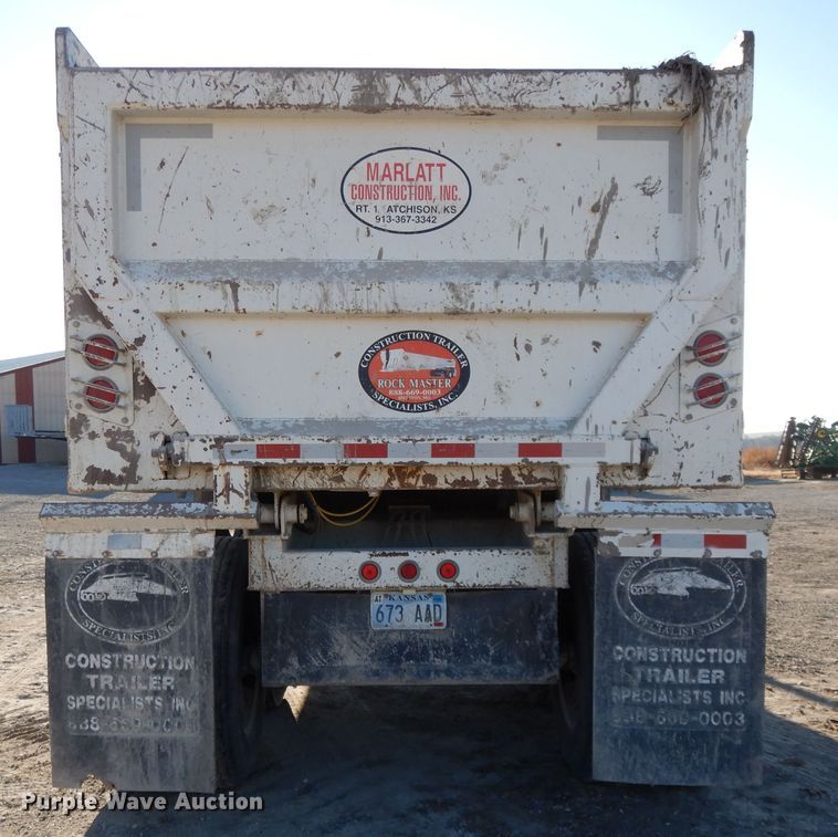 image for item DE2500 2008 CTS HRD-28QF end dump trailer