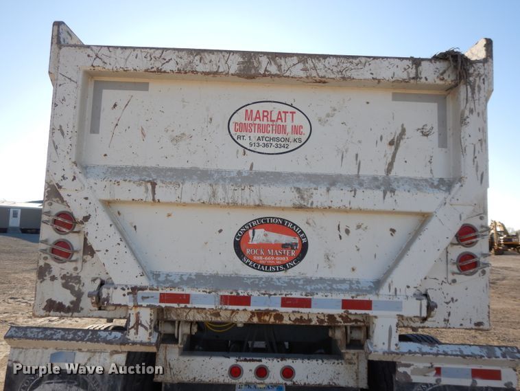 image for item DE2500 2008 CTS HRD-28QF end dump trailer