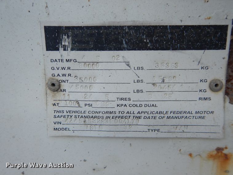 image for item DE2509 2002 CPS TSTD32 end dump trailer