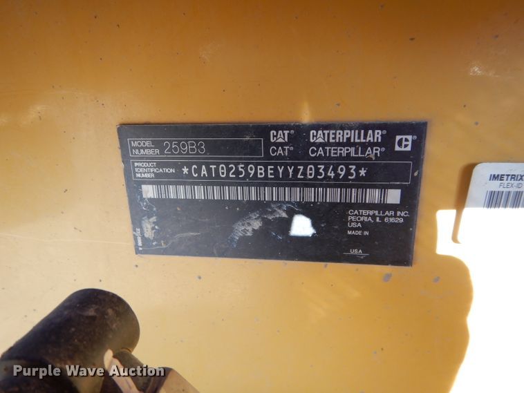 image for item DE2522 2012 Caterpillar 259B Series 3  tracked skid steer loader