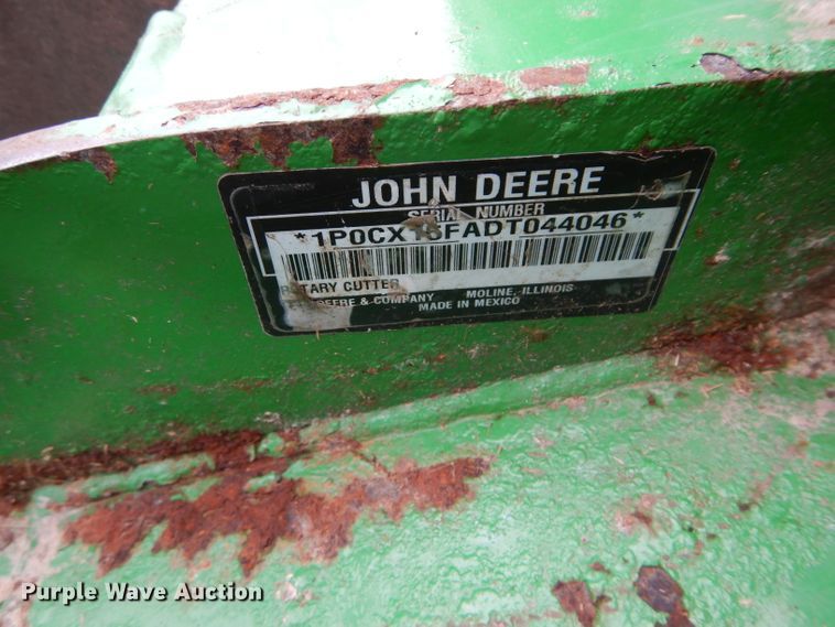 image for item DE2529 2013 John Deere CX15 batwing rotary mower