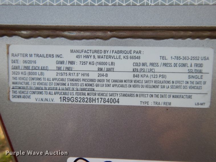 image for item DE2536 2017 Travalong livestock trailer