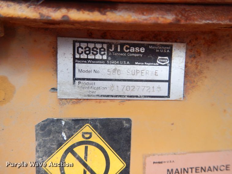 image for item DE2557 1985 Case 580SE Construction King  backhoe