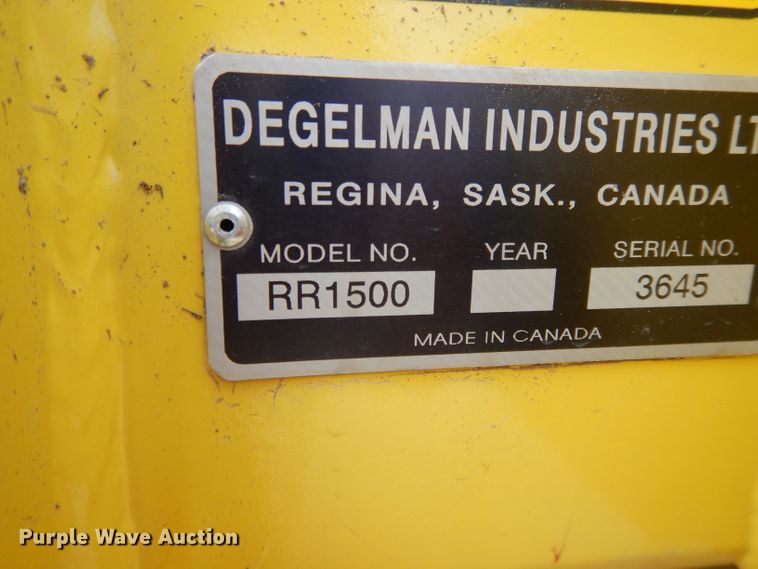 image for item DE2561 2005 Degelman RR1500 rock rake