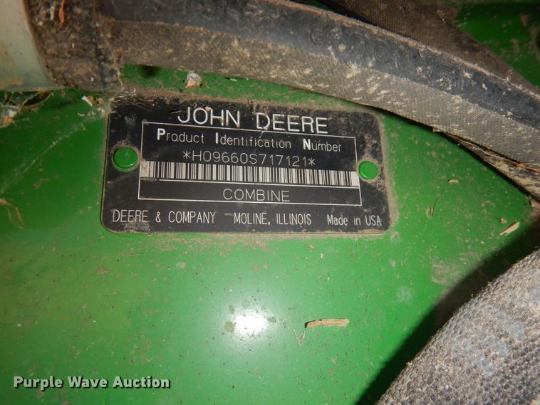image for item DE2566 2006 John Deere 9660 STS  RWA combine