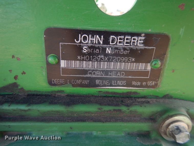image for item DE2576 2007 John Deere 1293 corn head