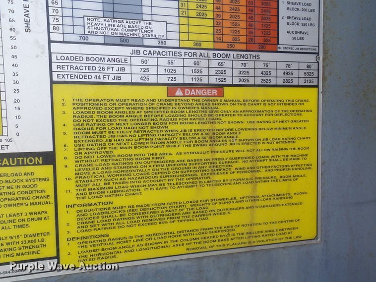 image for item DC2871 2003 Sterling L9500  crane truck