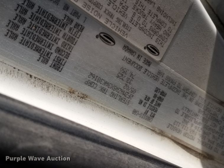 image for item DC2871 2003 Sterling L9500  crane truck