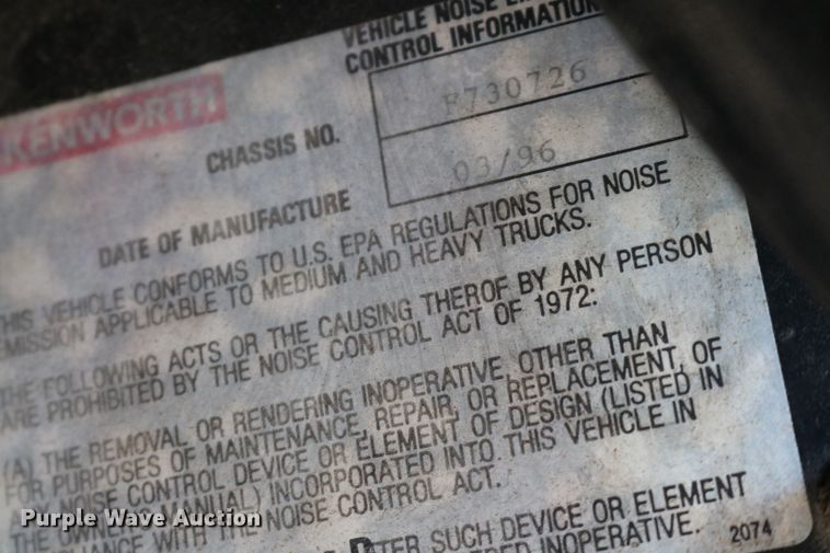 image for item DD6100 1996 Kenworth  dump truck