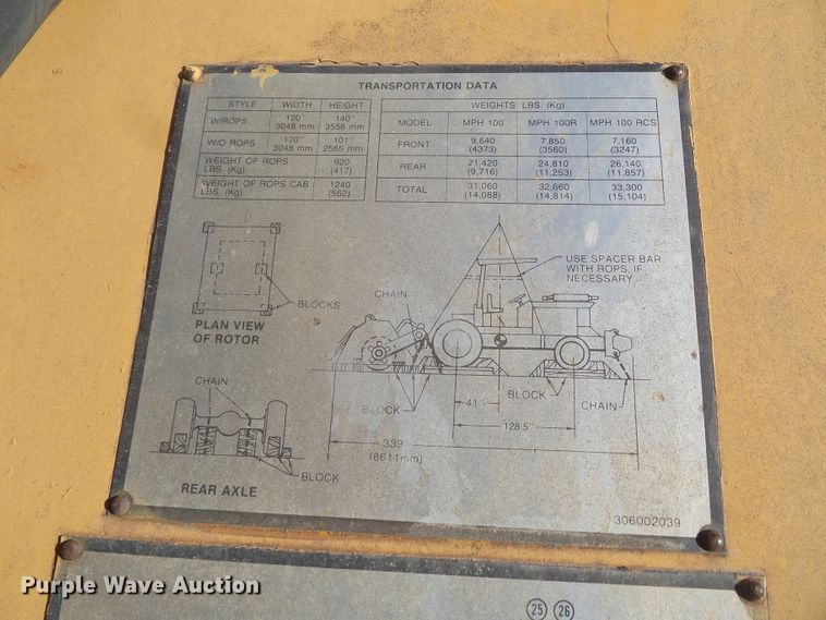image for item DF0996 Bomag MPH 100R  reclaimer