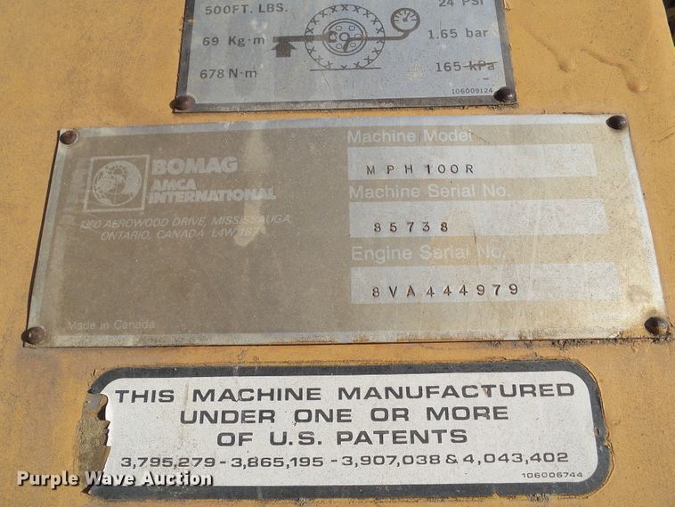 image for item DF0996 Bomag MPH 100R  reclaimer