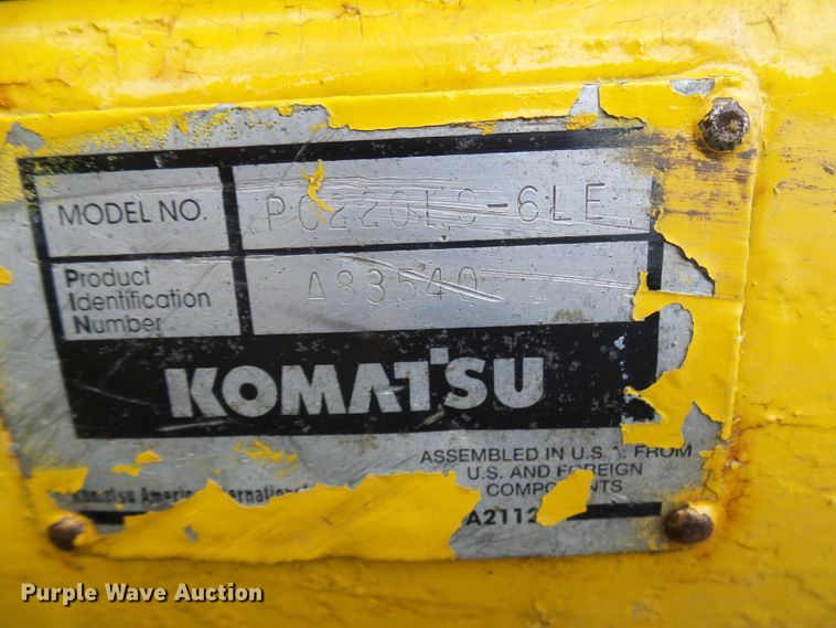 image for item DG2134 1998 Komatsu PC220LC-6LE  excavator