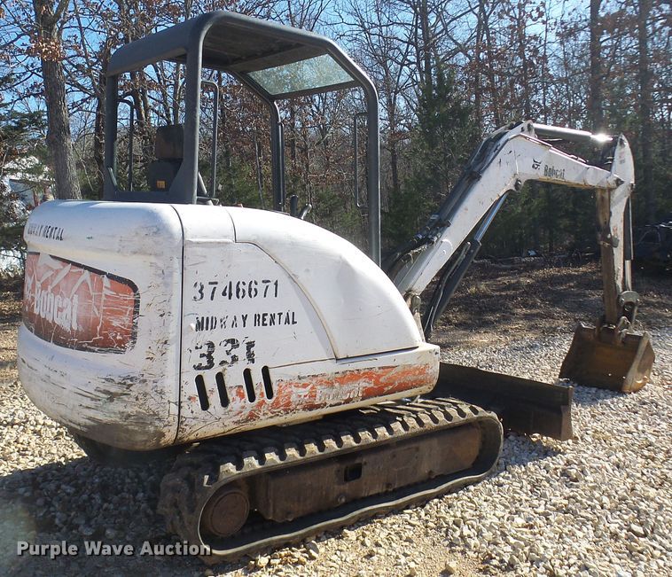 image for item DG2138 2007 Bobcat 331G  mini excavator
