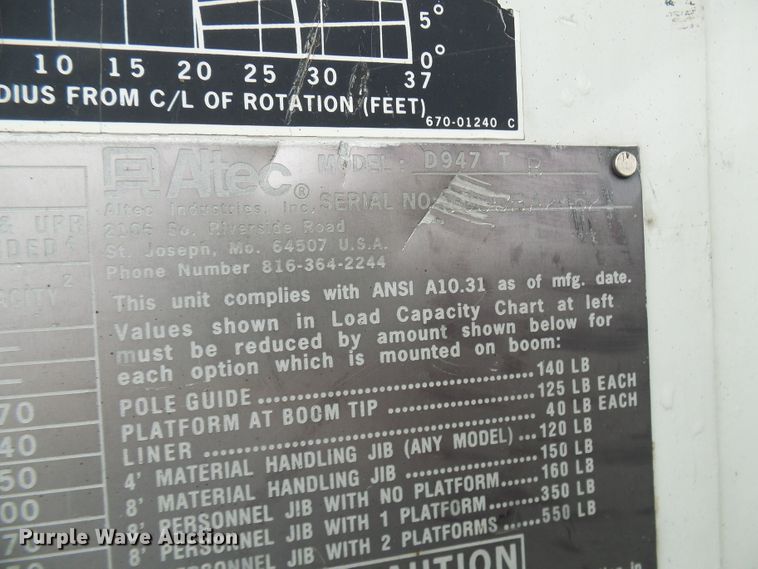 image for item DG2141 2001 International 4900  digger derrick truck