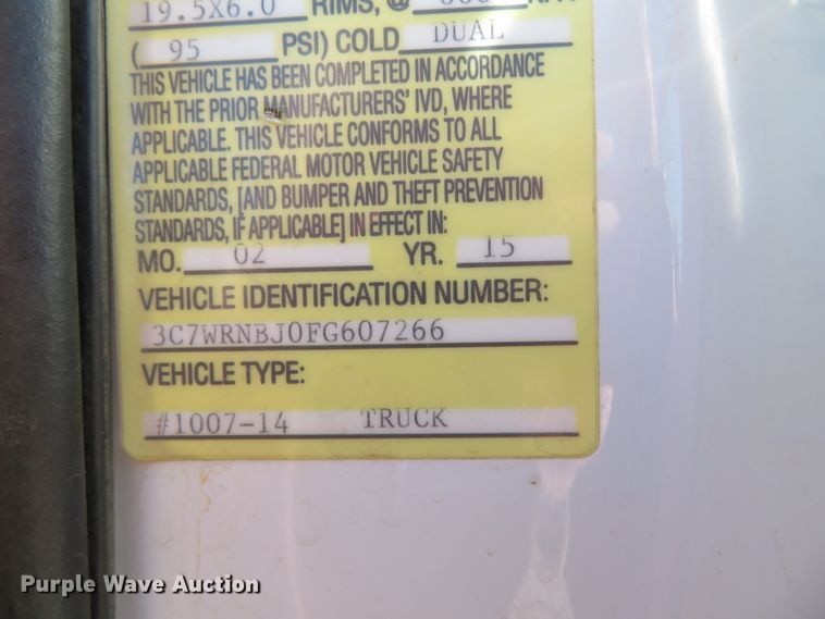 image for item DH0542 2015 Dodge Ram 5500  bucket truck