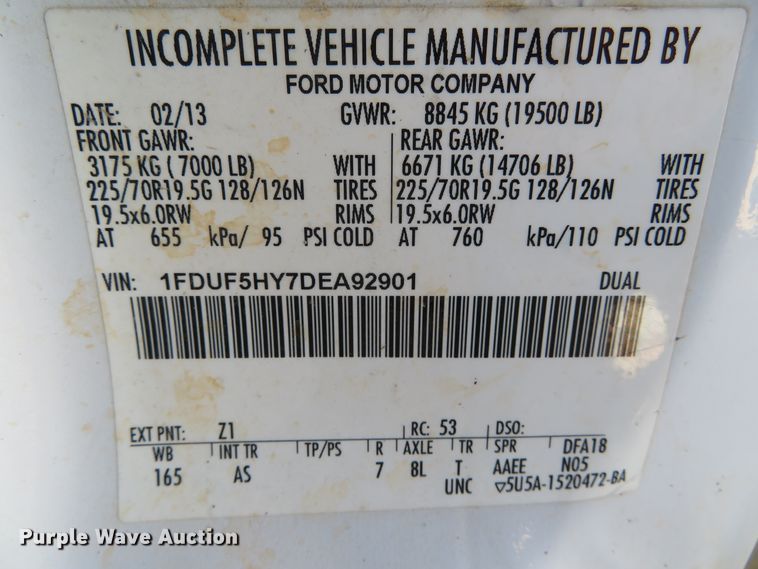 image for item DH0544 2013 Ford F550 Super Duty  bucket truck