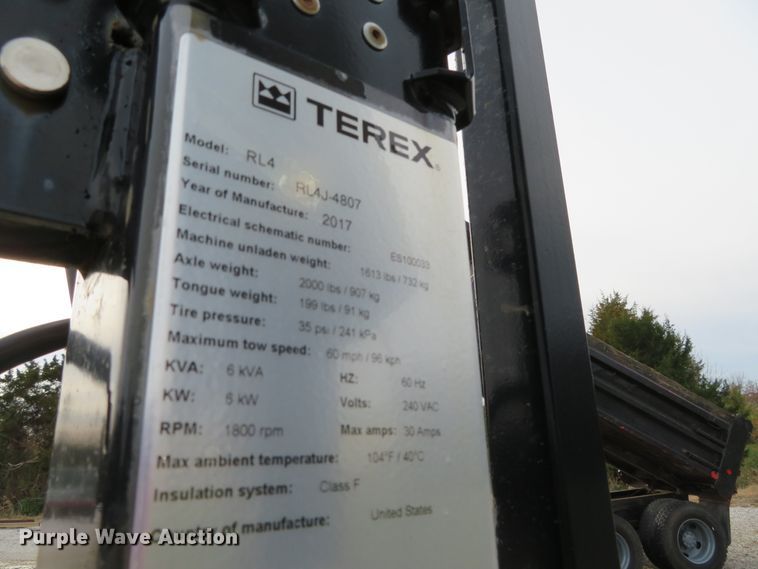 image for item DH0575 2017 Terex RL4  light plant