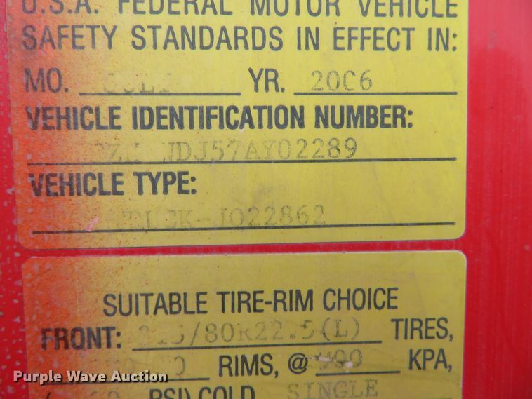 image for item DH0576 2007 Sterling LT8500  dump truck