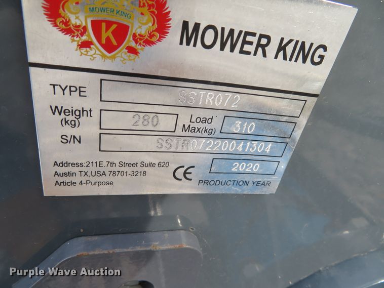 image for item DH0577 2020 Mower King SSTR072 skid steer tiller