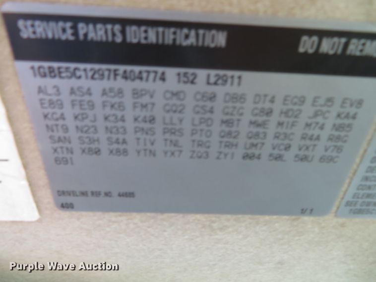 image for item DH0590 2007 Chevrolet C5500  service truck with crane