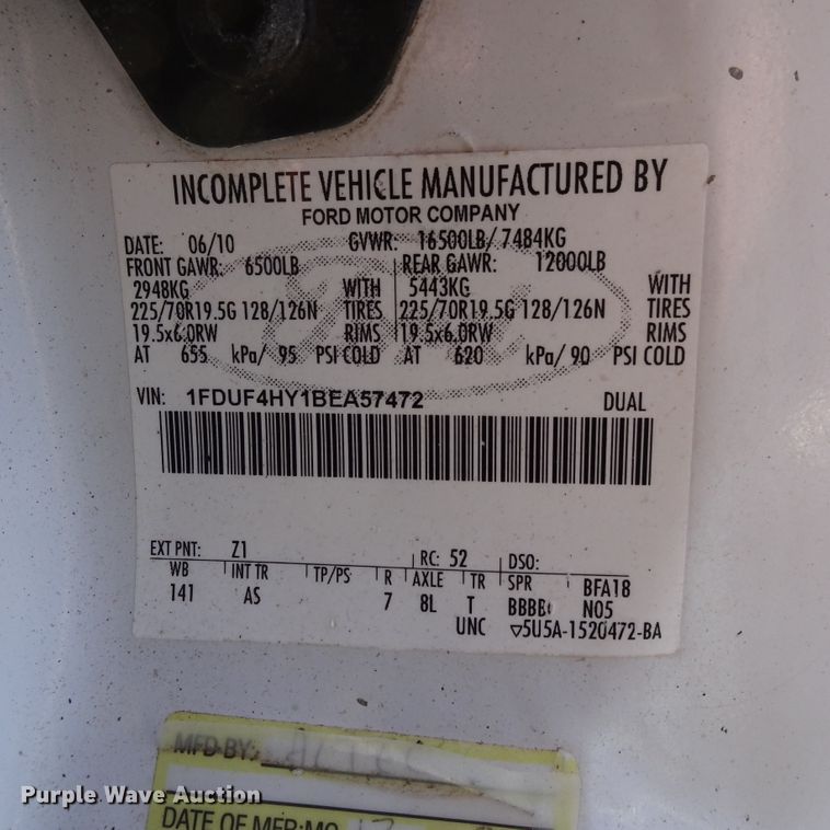 image for item DI0796 2011 Ford F450 Super Duty  bucket truck