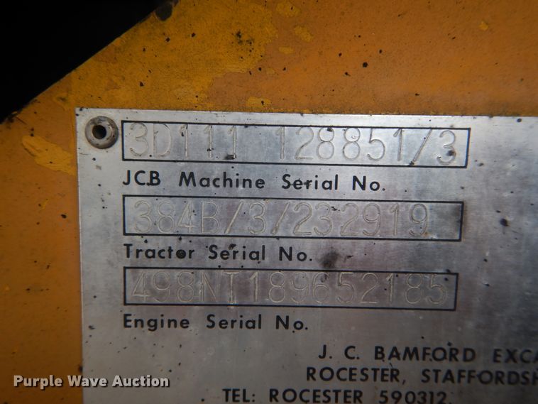 image for item DI1074 1978 JCB 3D111  backhoe