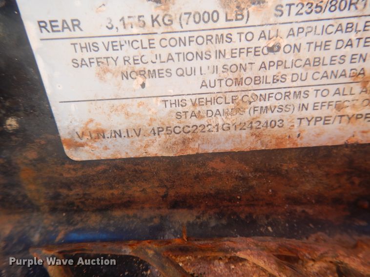 image for item DI3627 2016 PJ equipment trailer