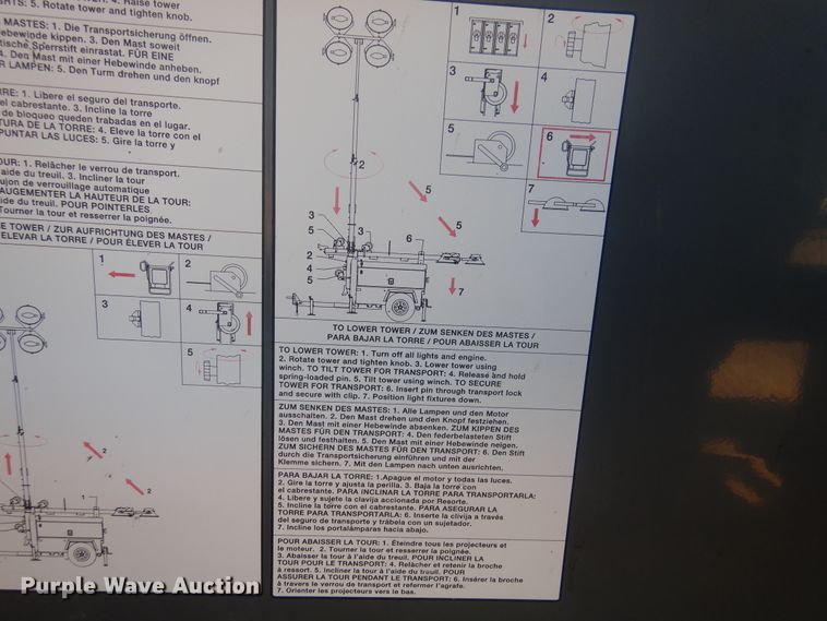 image for item DI3632 2014 Top Hat utility trailer with light plant