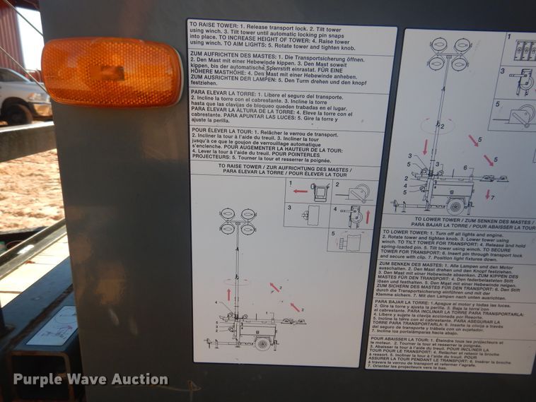 image for item DI3632 2014 Top Hat utility trailer with light plant