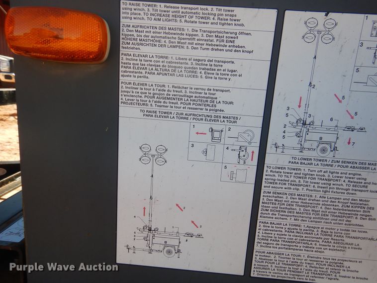 image for item DI3634 2013 Top Hat utility trailer with light plant