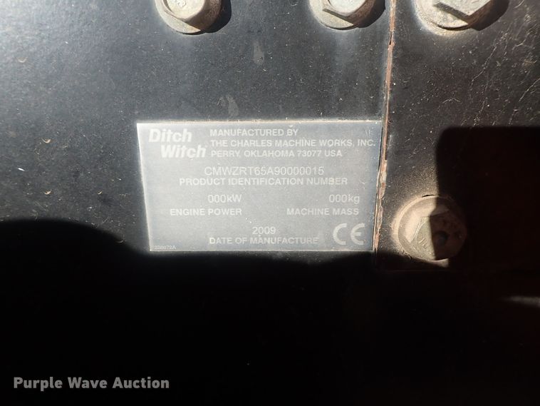 image for item DI7334 2009 Ditch Witch ZRT65  trencher