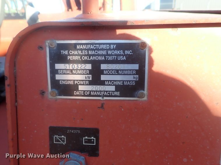 image for item DI7337 2000 Ditch Witch 8020  cable plow