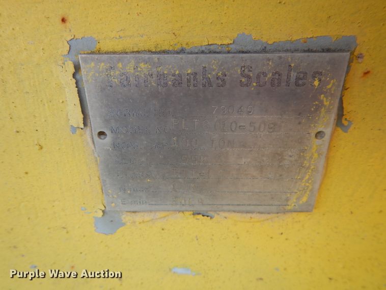 image for item DI8431 Fairbanks PLT-6010-509 truck scale