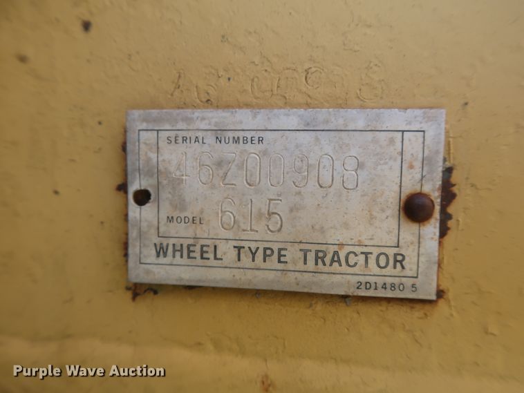 image for item DJ1820 1983 Caterpillar 615  elevating scraper