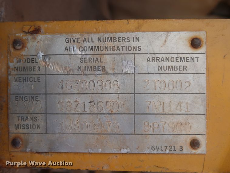 image for item DJ1820 1983 Caterpillar 615  elevating scraper