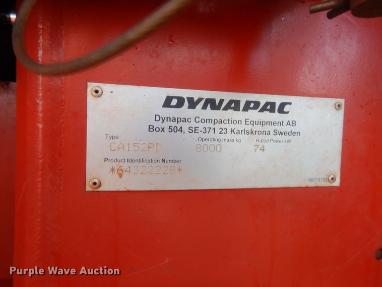 image for item DJ2151 Dynapac CA152PD  vibratory single drum roller