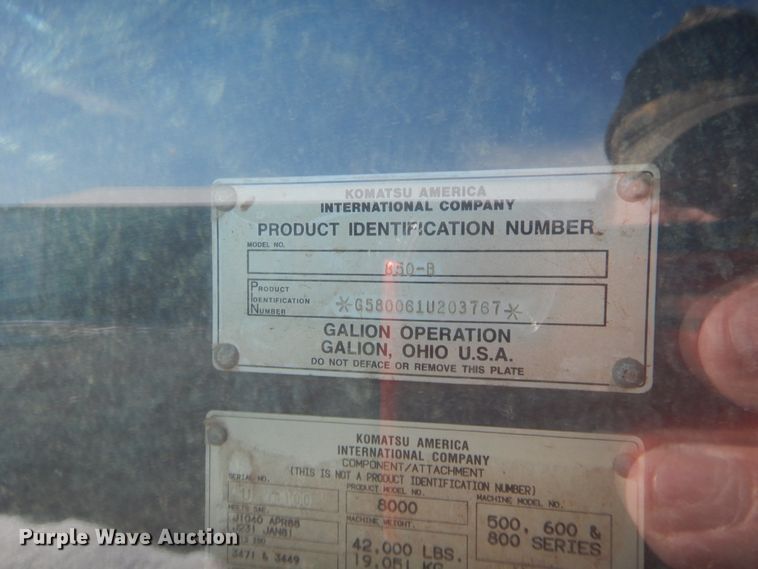 image for item DJ2152 1998 Galion 850B  motor grader