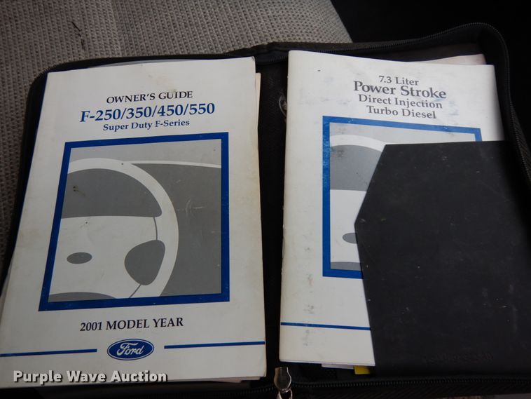 image for item DJ5777 2001 Ford F550 Super Duty XL  Crew Cab flatbed pickup truck