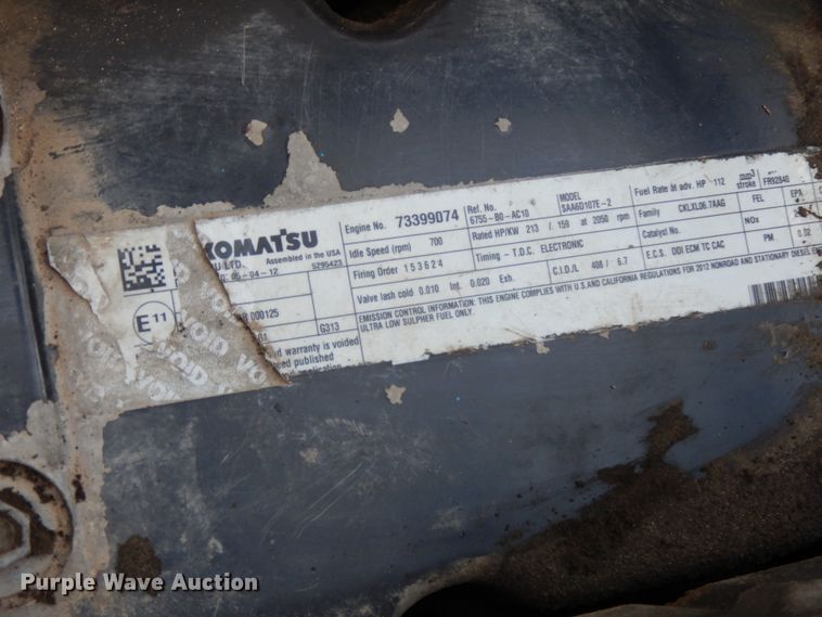 image for item DJ5815 2012 Komatsu PC290LC-10  excavator