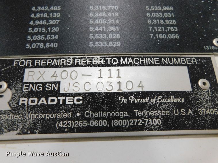 image for item DJ5840 Roadtec RX400 milling machine
