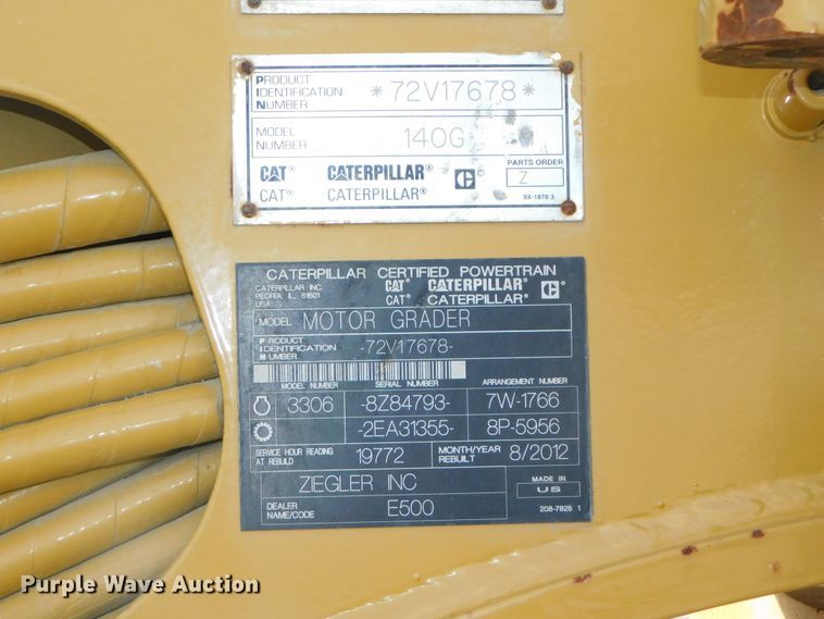 image for item DJ5848 1995 Caterpillar 140G VHP  motor grader